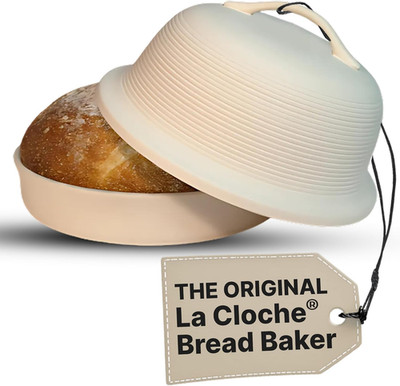 Panera de gres Superstone La Cloche sin esmaltar piedra para hornear pan 5QT