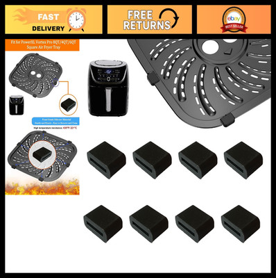 8PCS Air Fryer Rubber Bumpers - Silicone Feet & Stoppers for 8QT/6QT/4QT Fryers