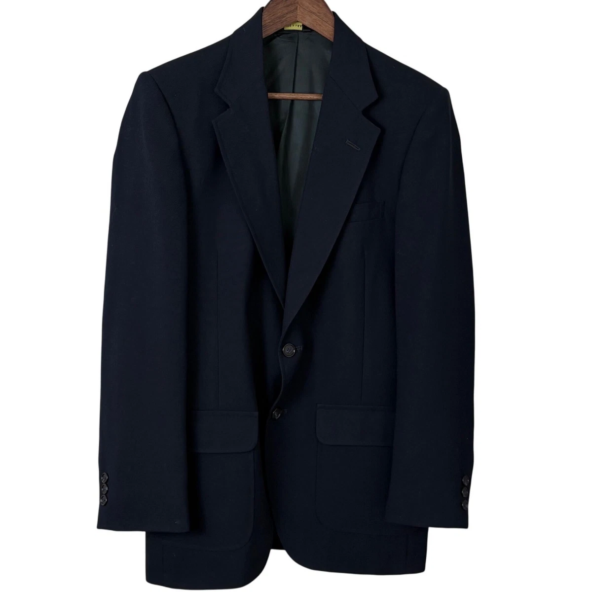 Costume Vintage Homme Stafford 2 Pièces - Bleu Chevrons, Double Boutonnage - Taille 44R