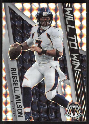 Russell Wilson, 2022 Panini Mosaic, #WW-3, Denver Broncos, Silver