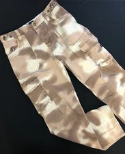OG MENS CARGO PANTS DC SHOES SPRAY CAMO BUTTON FLY HEAVY DUTY SKATE TRUE SIZE 30