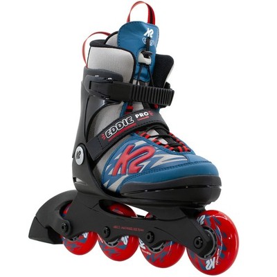 K2 Eddie Pro Kinder-Inliner Anfänger Inline-Skates Kids größenverstellbar Blau