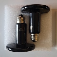 Reptile Heat Lamp 100W 2-Pack Ceramic Heat Emitter, No Light Emitting Heat Bulb