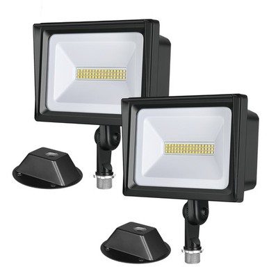 2 Pack 34W Flood Lights Outdoor, 3200 LM Super Bright(400W Halogen Equivalent)