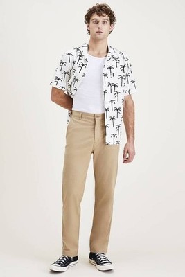 Dockers Mens Straight Fit Smart 360 Flex Linen-Blend Chino Pants