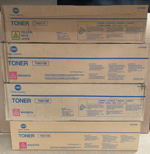 4x Konica Minolta TN611M/Y Toner Cartridges - Open Box - VAT Inclusive