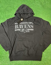 NFL Team Apparel Baltimore Ravens Pullover Hoodie Mens Size M Sweatshirt Hood
