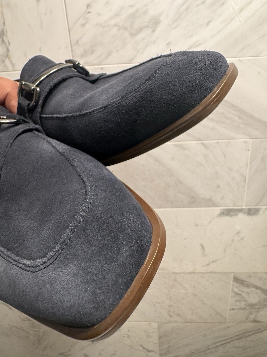Aldo Navy Suede Bit Loafers $89 * NEW* Aldo Blue Nubuck Suede Horse Bit Loafer US Men main image 4