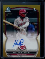 2023 Bowman Chrome #CPA-HRO Hector Rodriguez Auto Gold Refractor /50 REDS