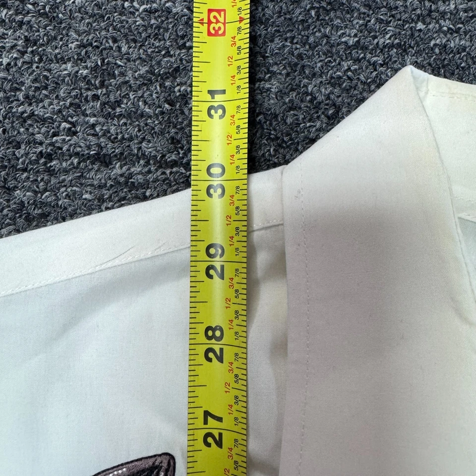 Vintage Plains Western Wear Cowboy Navajo Aztec Pearl Snap Shirt Mens - M White - Image 4 of 4