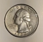 1964 D Silver Washington Quarter