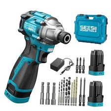 16.8V Impact Driver Kit, 1/4" Hex Cordless Impact Driver Set & 2×2.0Ah Blue16