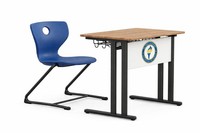 Moderne Schulbank Mit Stabilem Gestell Und Ergonomischem Stuhl