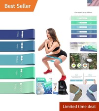 Home Exercise Resistance Bands - 5 Levels for Strength Training  Rehabilitation