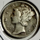 1931-S Mercury Dime - Free Shipping - (12-13)
