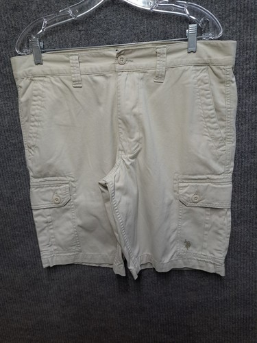 US POLO ASSN. Mens Size 36 Beige/Khaki 100% Cotton Cargo Shorts - Picture 7 of 10