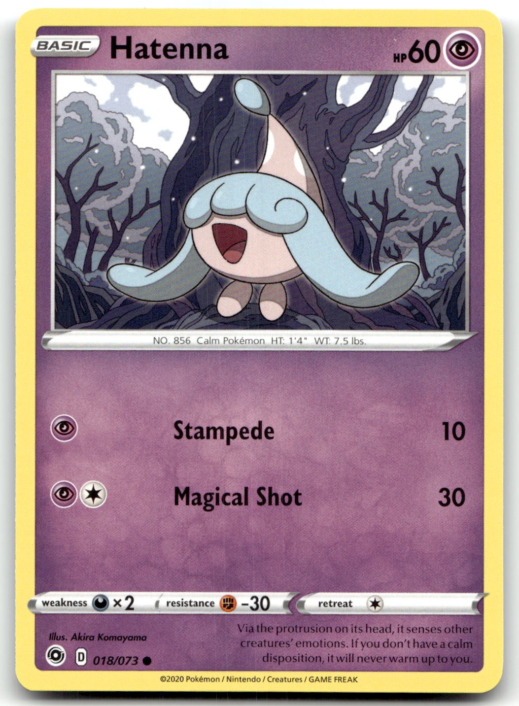 Hatenna 18/73 Champion's Path Common Normal Pokemon TCG NM