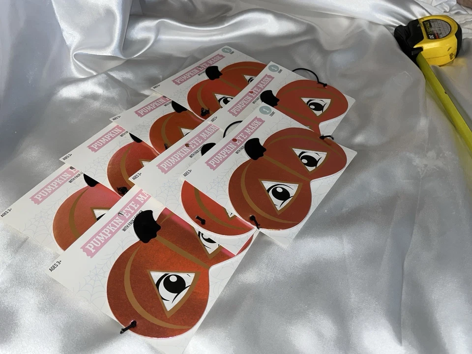 8 Pumpkin Halloween Iridescent Faux Leather One Size First Most Pink Orange New - Image 4 of 4