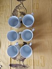 6 Lierre Lauvage porcelain mugs white fine bone china Embossed Made In France  — photo 4