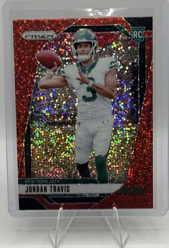 Jordan Travis 2024 Panini Prizm -  Red Sparkle Prizm Rookie Card# 359