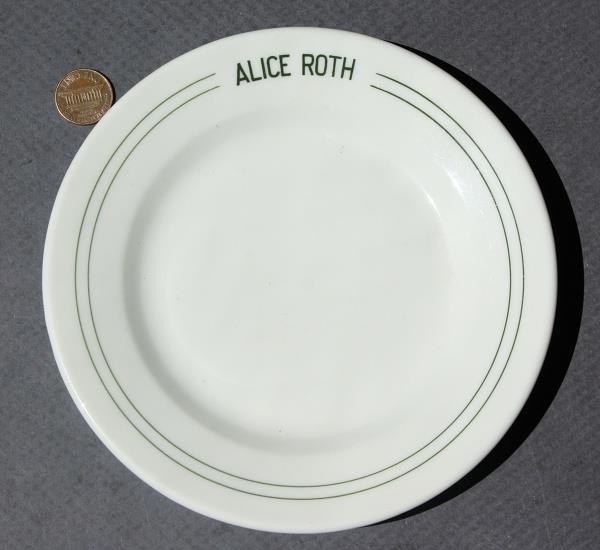 1950s Era Troy Ohio Based Alice Roth Metal Chair Manufacturer China Bread Plate-