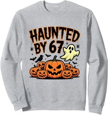 Funny Ghost and Pumpkin Halloween Costume Design Fun Unisex Crewneck Sweatshirt