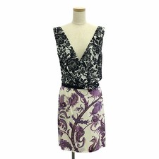 GUCCI Silk All Pattern Dress Full Lining 38 Multi Color Women's Used KLDR-0