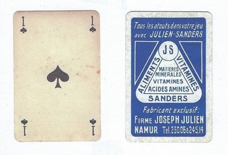Mon Dieu!! Single RARE Early 20th C. French Playing Card Drug Store Advert