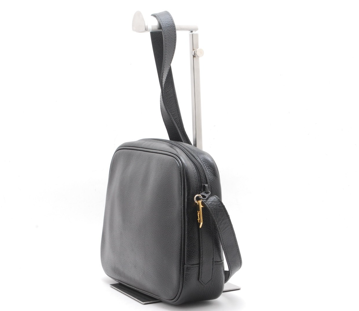 Borsa a tracolla vintage Yves Saint Laurent borsa YSL pelle nera autentica #638