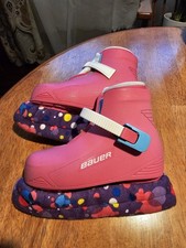 Bauer Ice Skates - 12/13 - Kids - Pink - Excellent - With Blade Cover
