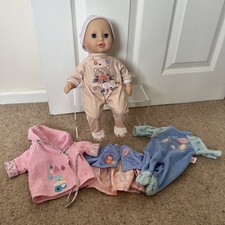 Zapf Creation Baby Born 14 Inch Doll Vinyl Head Soft  With Additional Outfits