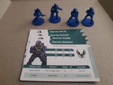 Halo Flashpoint Miniatures x4 Blue - 28mm Mantic Games Spartan
