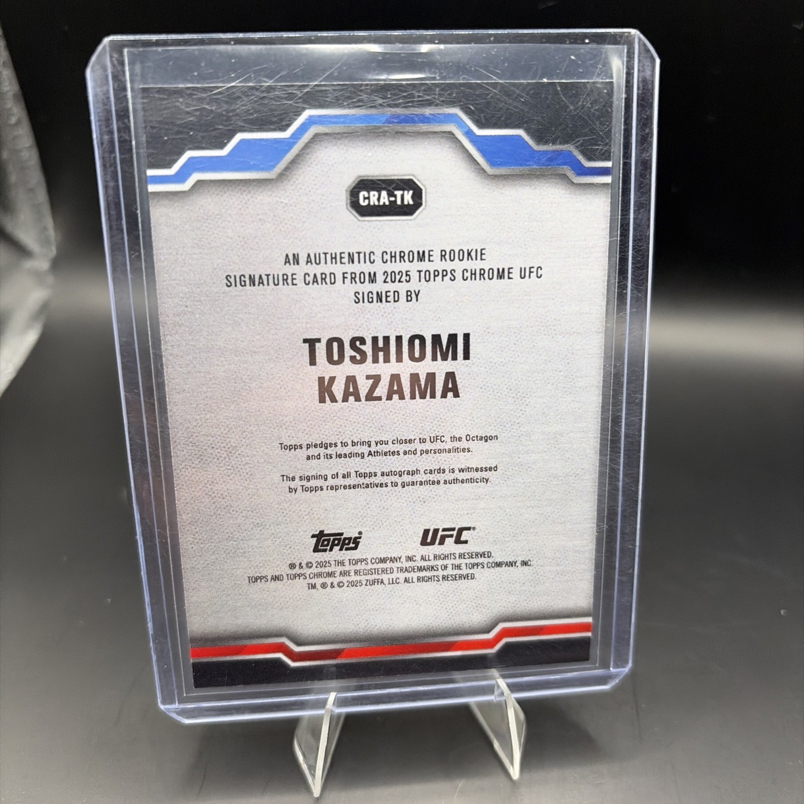 2025 Topps UFC Chrome Toshiomi Kazama Rookie Auto #CRA-TK RC