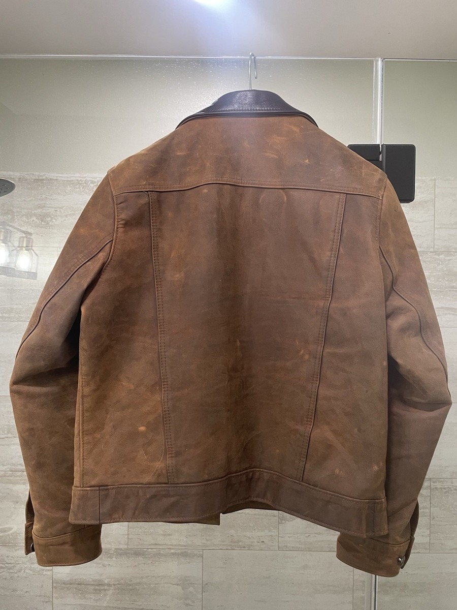 Schott 538 Brown Nubuck Cowhide Mechanic's Jacket (M) | eBay