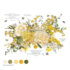 Sunlit Serenade | 24" x 35" Rub On Decor Transfer | Redesign with Prima