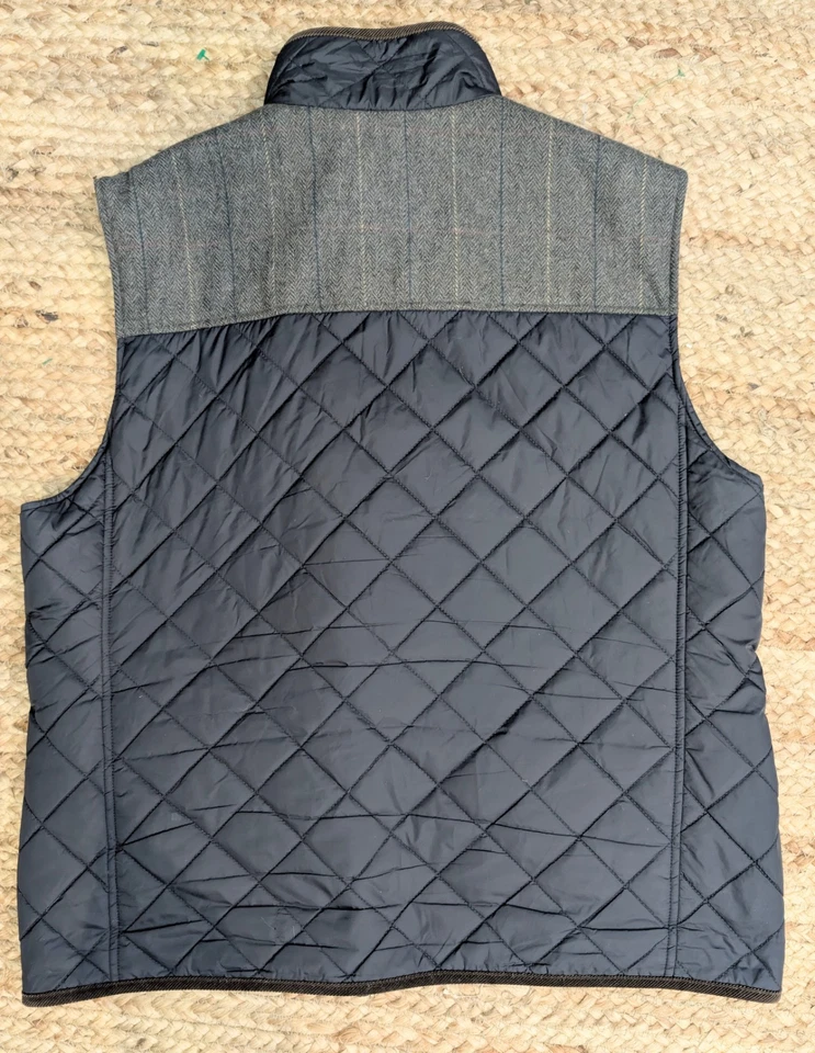 Vince Camuto Azul Rojo Gris Puffer Tweed Informal Exterior Chaleco Para Hombre Talla XL Foto 2 de 4