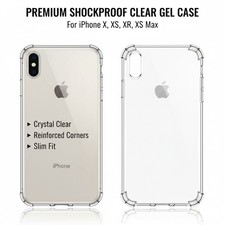 Clear Case For iPhone X XS XR XS Max Shockproof Silicone Gel Phone Cover