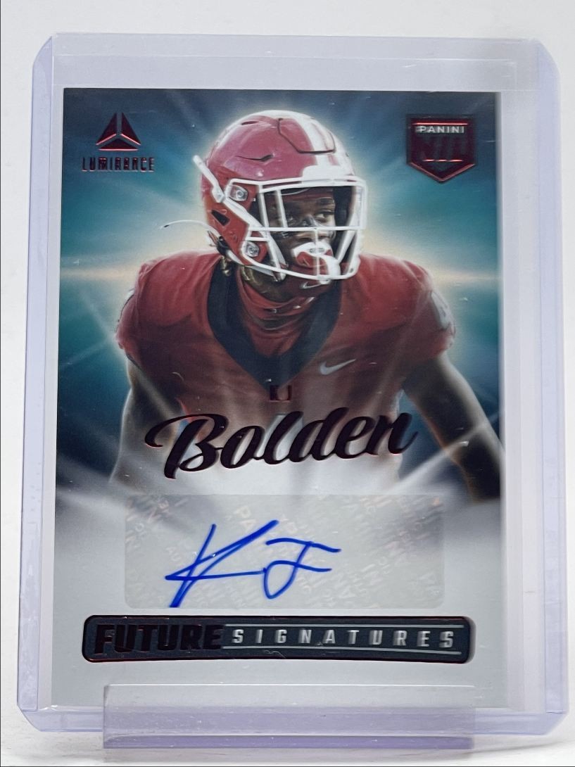 KJ BOLDEN 2025 PANINI NIL LUMINANCE FUTURE SIGNATURES RED AUTO Q4860