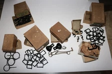 LARGE LOT antique Imperial Horse tack w/ bits, leather halter buckles 7 boxes