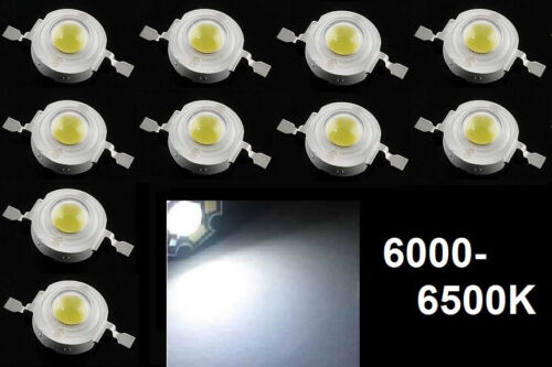 10x Hi-Power LED 1W Weiß 6000-6500K  110lm - Bild 1 von 1