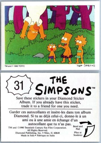 Pegatina de 1990 Homero capturado por los niños #31 de Los Simpson - Imagen 1 de 1