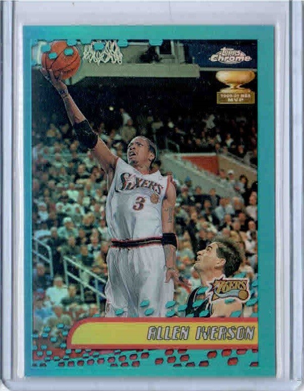 2001-02 TOPPS CHROME REFRACTOR #3 - ALLEN IVERSON