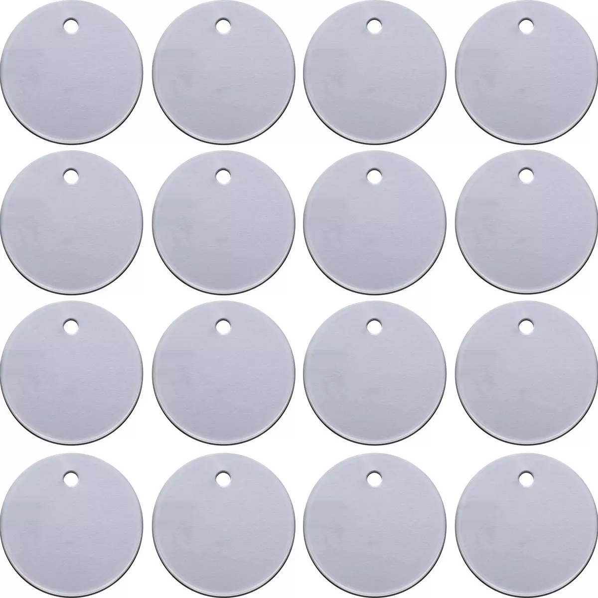 Metal Stamping Blanks, 1 Inch round with Hole Aluminum 0.02 Inch