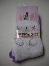 Unicorn Girl Socks By Cottontail Cuties, One Size Snuzzles Most, Brand New