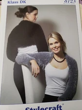 Stylecraft DK Knitting Pattern 8125 Shrug Sweater 32-44"