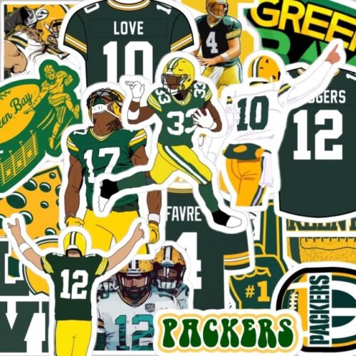 Autocollants de football Greenbay Packers 40 pièces pack d'autocollants imperméables - Photo 1 sur 1