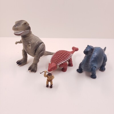 Vintage 1987 HG Toys Dinosaur Warrior T-rex Bronto Cavemen +