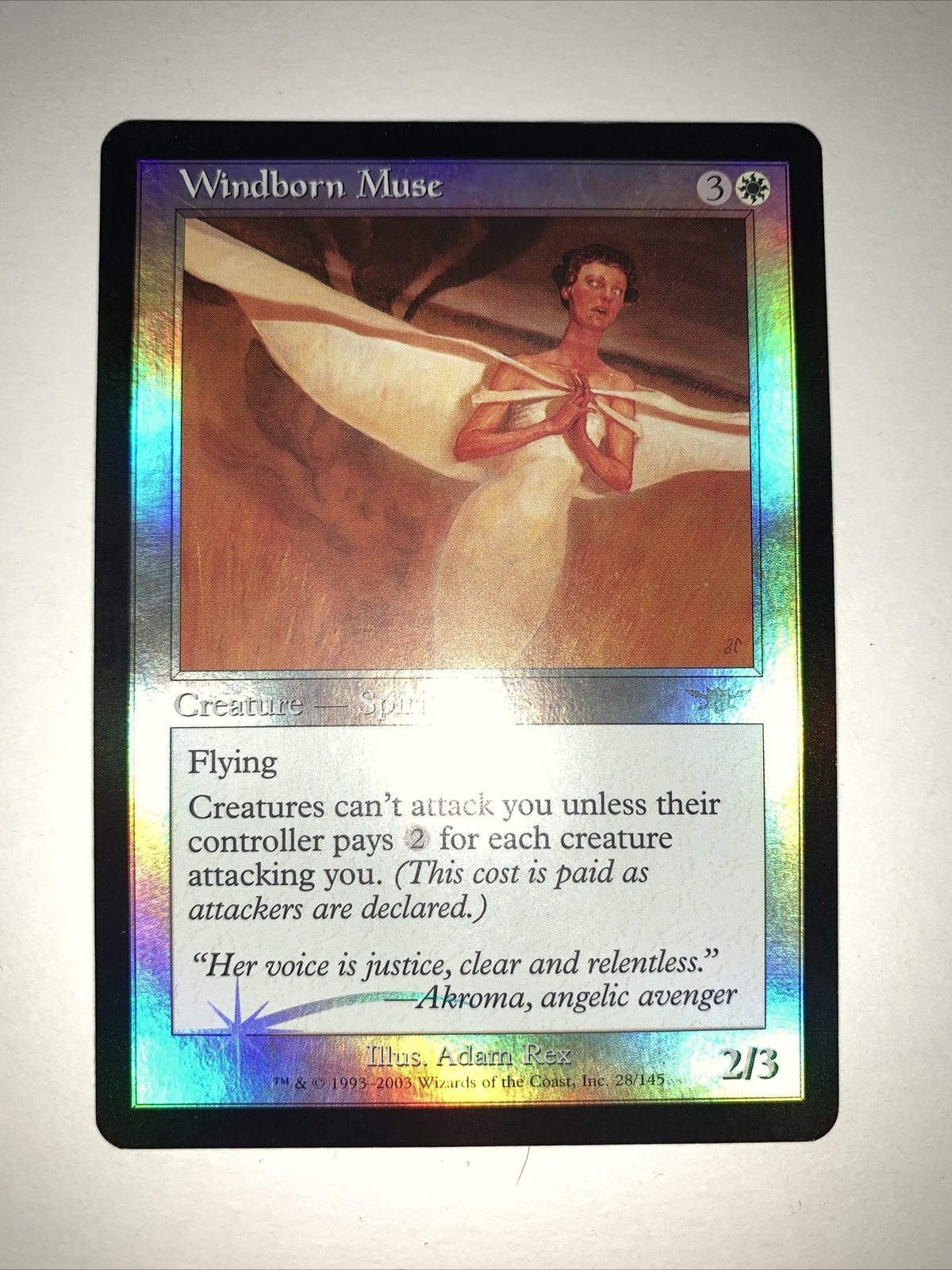LP FOIL WINDBORN MUSE Magic THE GATHERING MTG English Legions Spirit Card