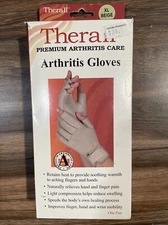FLA Therall Premium Arthritis Gloves for Men & Women X-Large Beige New OPEN Box