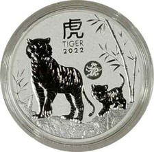 2022 1 Oz Silver Lunar Year Of The Tiger Wdragon Privy Bu Australian Perth Mint